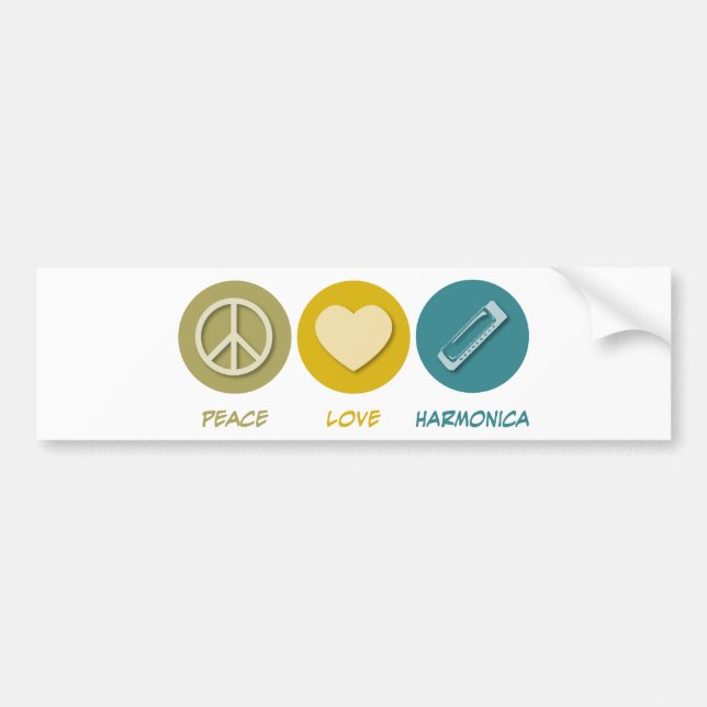 Adesivo Para Carro Harmônica do amor da paz (Frente)