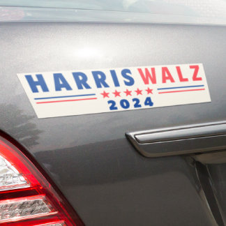 Adesivo Para Carro Harris Walz 2024 Campanha Ivory Bumper Sticker