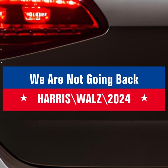 Adesivo Para Carro Harris Walz Não Voltaremos A Ser Personalizados (Criador carregado)