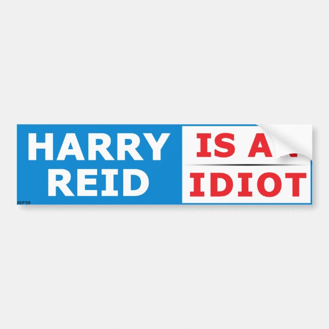 Adesivo Para Carro Harry Reid É Um Idiota (Frente)
