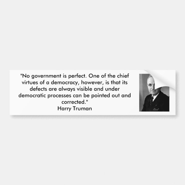 Adesivo Para Carro Harry Truman - democracia (Frente)