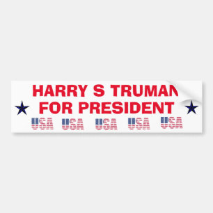 Adesivo Para Carro Harry Truman para o Presidente Sticker