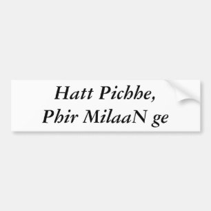 Adesivo Para Carro Hatt Pichhe, ge de Phir MilaaN