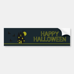 Adesivo Para Carro Haunted House, Happy Halloween