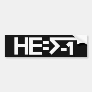 Adesivo Para Carro HE=√-1 (é imaginário) [ELE = a raiz quadrada de