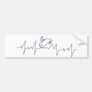 Adesivo Para Carro Heartbeat-Snowmobile