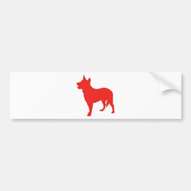 Adesivo Para Carro Heeler vermelho australiano (Frente)