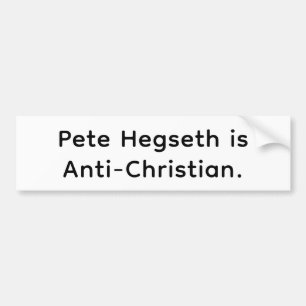 Adesivo Para Carro Hegseth é Anti-Cristão Hankamer Artjunkhaus Yuk