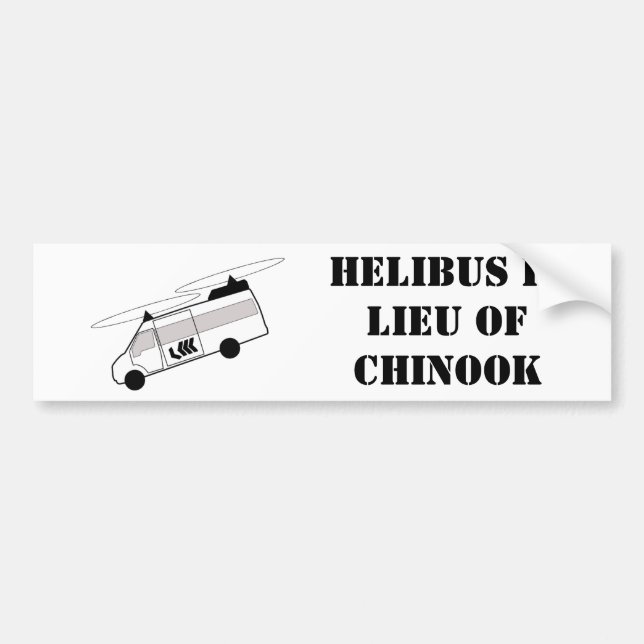 Adesivo Para Carro Helibus Bumper Sticker (Frente)