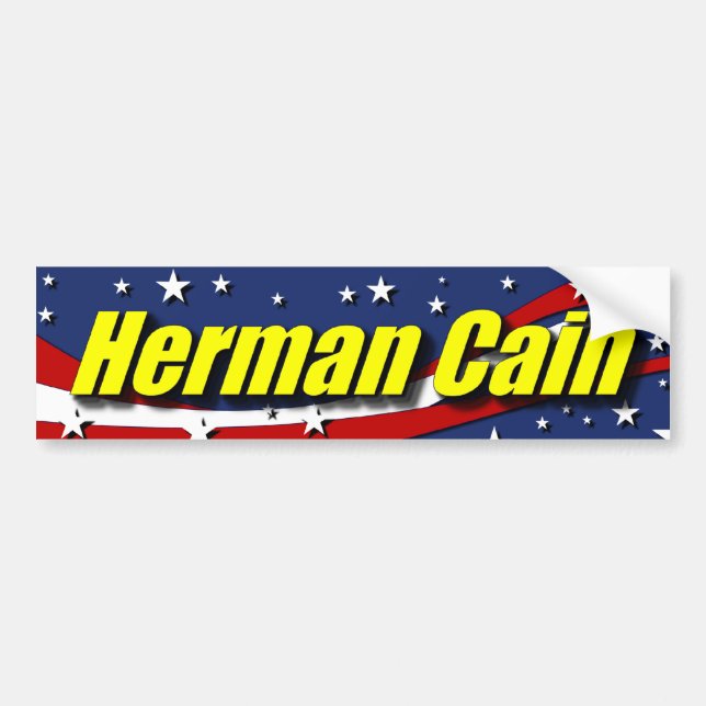 Adesivo Para Carro Herman Cain 2012 (Frente)