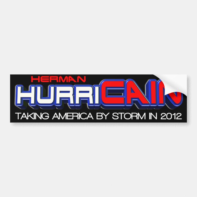 Adesivo Para Carro Herman Cain 2012 (Frente)