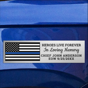 Adesivo Para Carro Heróis do Memorial da Polícia Vivem para sempre