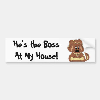 Adesivo Para Carro He's the Boss At My House!