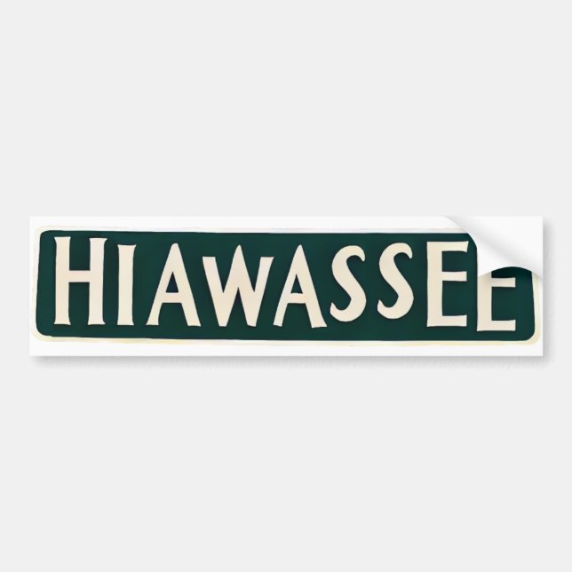 Adesivo Para Carro Hiawassee Bumper Sticker (Frente)