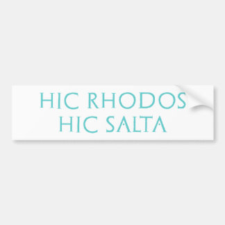 Adesivo Para Carro hic rhodos hic salta
