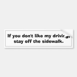 Adesivo Para Carro Hilarious Dirigindo Humor Sticker: Aviso de Sidewa