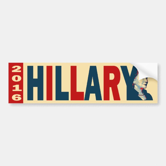 Adesivo Para Carro Hillary 2016 (Frente)