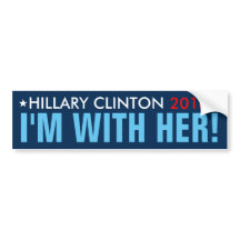 Hillary 2016 "eu sou COM ELA!" Autocolante no