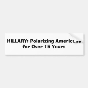 Adesivo Para Carro HILLARY: Americanos de polarização por mais de 1