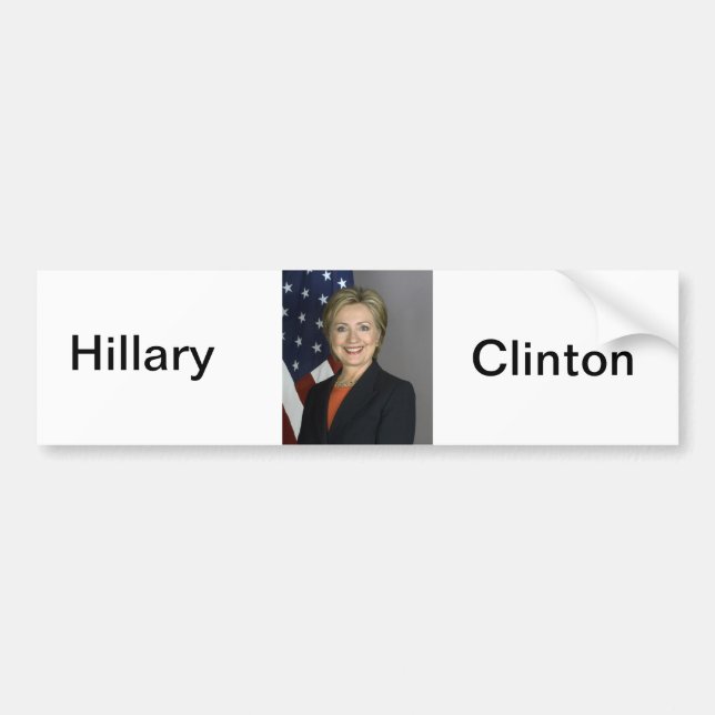 Adesivo Para Carro Hillary Clinton (Frente)