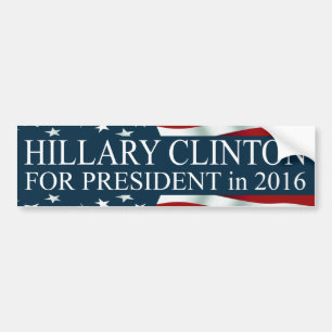 Adesivo Para Carro Hillary Clinton para o presidente 2016