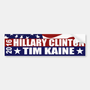 ADESIVO PARA CARRO HILLARY CLINTON TIM KAINE 2016