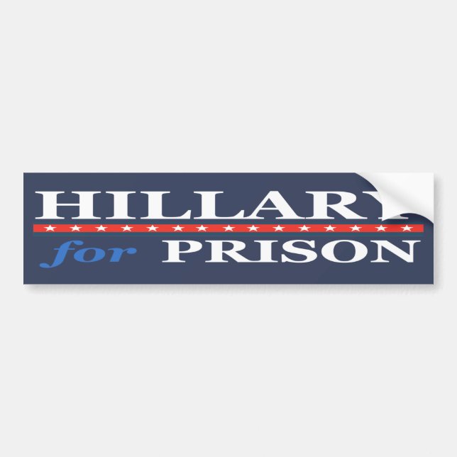 ADESIVO PARA CARRO HILLARY FOR PRISON  (Frente)
