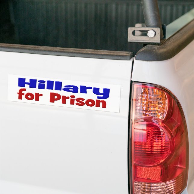 Adesivo Para Carro Hillary for Prison Red & Blue (No caminhão)