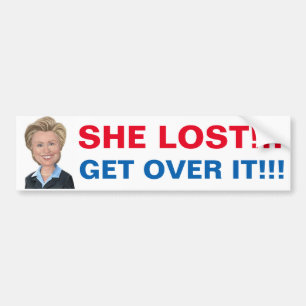 Adesivo Para Carro Hillary perdeu assim que obtenha sobre ele