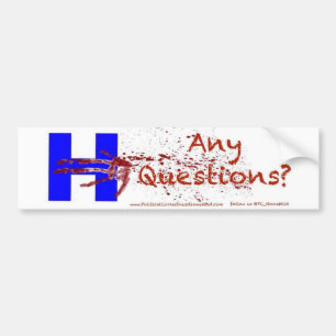 Adesivo Para Carro #HillaryAnyQuestions Hillary do autocolante no