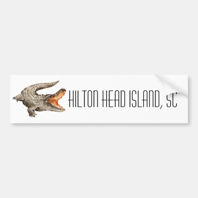 Adesivo Para Carro Hilton Head Island South Carolina Alligator (Frente)