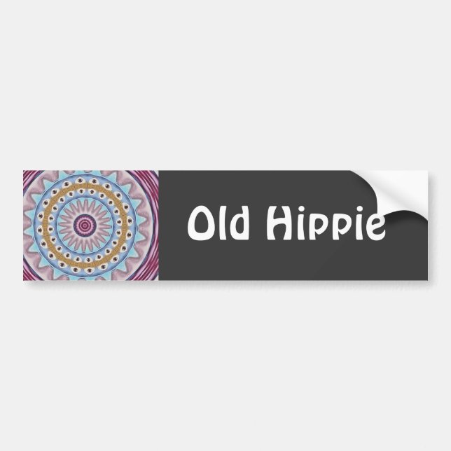Adesivo Para Carro Hippie idoso (Frente)