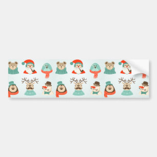 Adesivo Para Carro hipster christmas santa