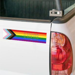 Adesivo Para Carro Histórias Importam Orgulho Gay Interseção Bandeira
