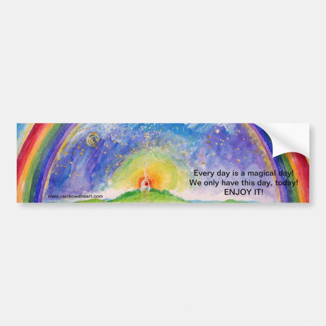 Adesivo Para Carro Hoje é um dia mágico! (Frente)