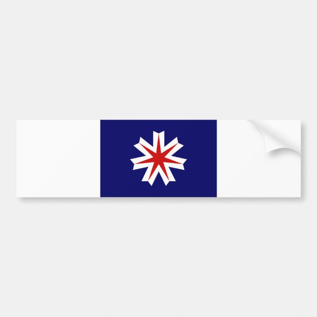 Adesivo Para Carro Hokkaido da prefeitura da bandeira da região do (Frente)