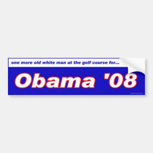 Adesivo Para Carro homem branco idoso no campo de golfe para Obama