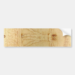 Adesivo Para Carro Homem Vitruviano por Leonardo Da Vinci