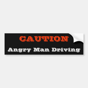 Adesivo Para Carro Homem Zangado Dirigindo