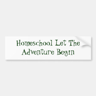 Adesivo Para Carro Homeschool deixou TheAdventure começar