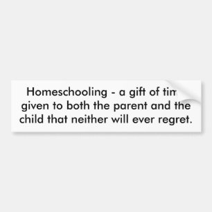 Adesivo Para Carro Homeschooling - um presente do tempo dado aos