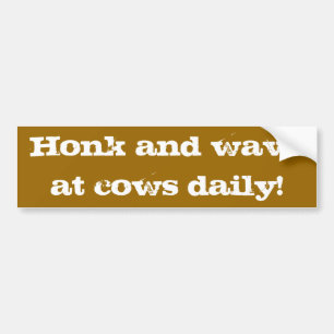 Adesivo Para Carro Honk e onda nas vacas diárias!