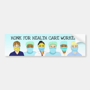 Adesivo Para Carro Honk for Health Care Workers