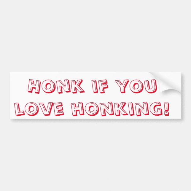 Adesivo Para Carro Honk If You Love Puns! (Frente)
