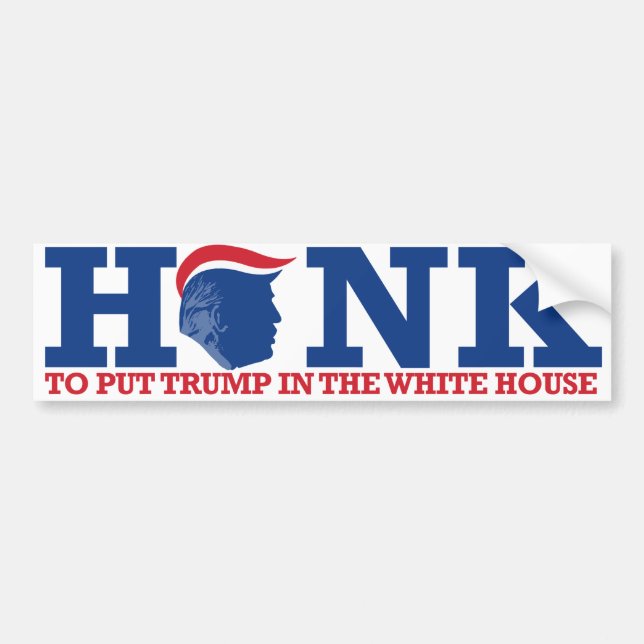 Adesivo Para Carro Honk para colocar Trump na Casa Branca - ReTrumpli (Frente)