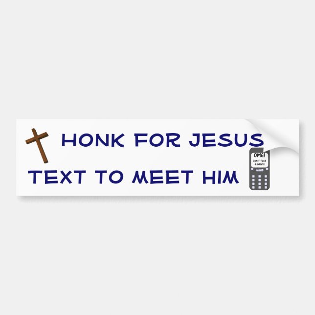 Adesivo Para Carro Honk para Jesus (Frente)