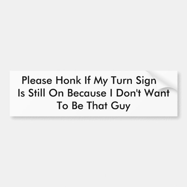 Adesivo Para Carro Honk por favor (Frente)