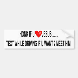 Adesivo Para Carro Honk se amor Jesus de u