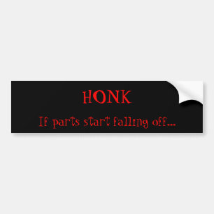 Adesivo Para Carro Honk se as peças caem