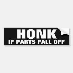 Adesivo Para Carro Honk se as peças caem o autocolante no vidro